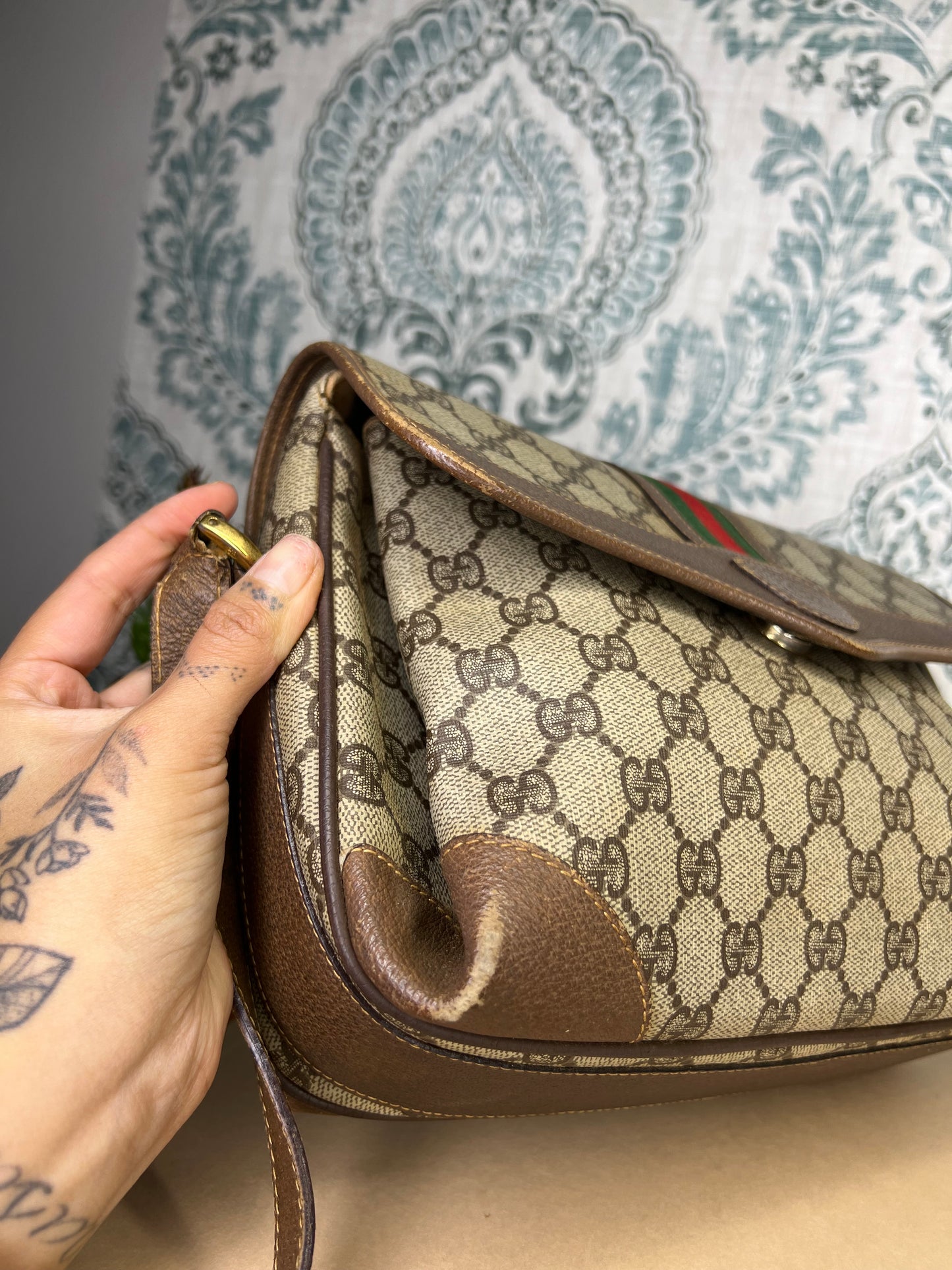 Gucci Supreme Sherry Line Vintage Purse