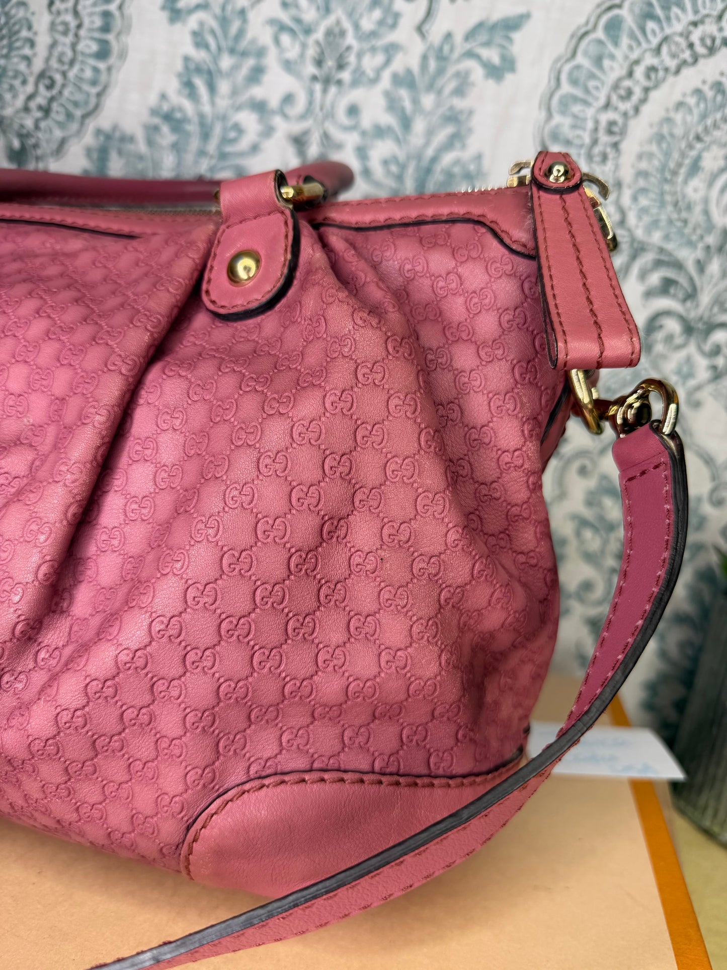 Gucci Pink Micro Guccissima Medium Sukey