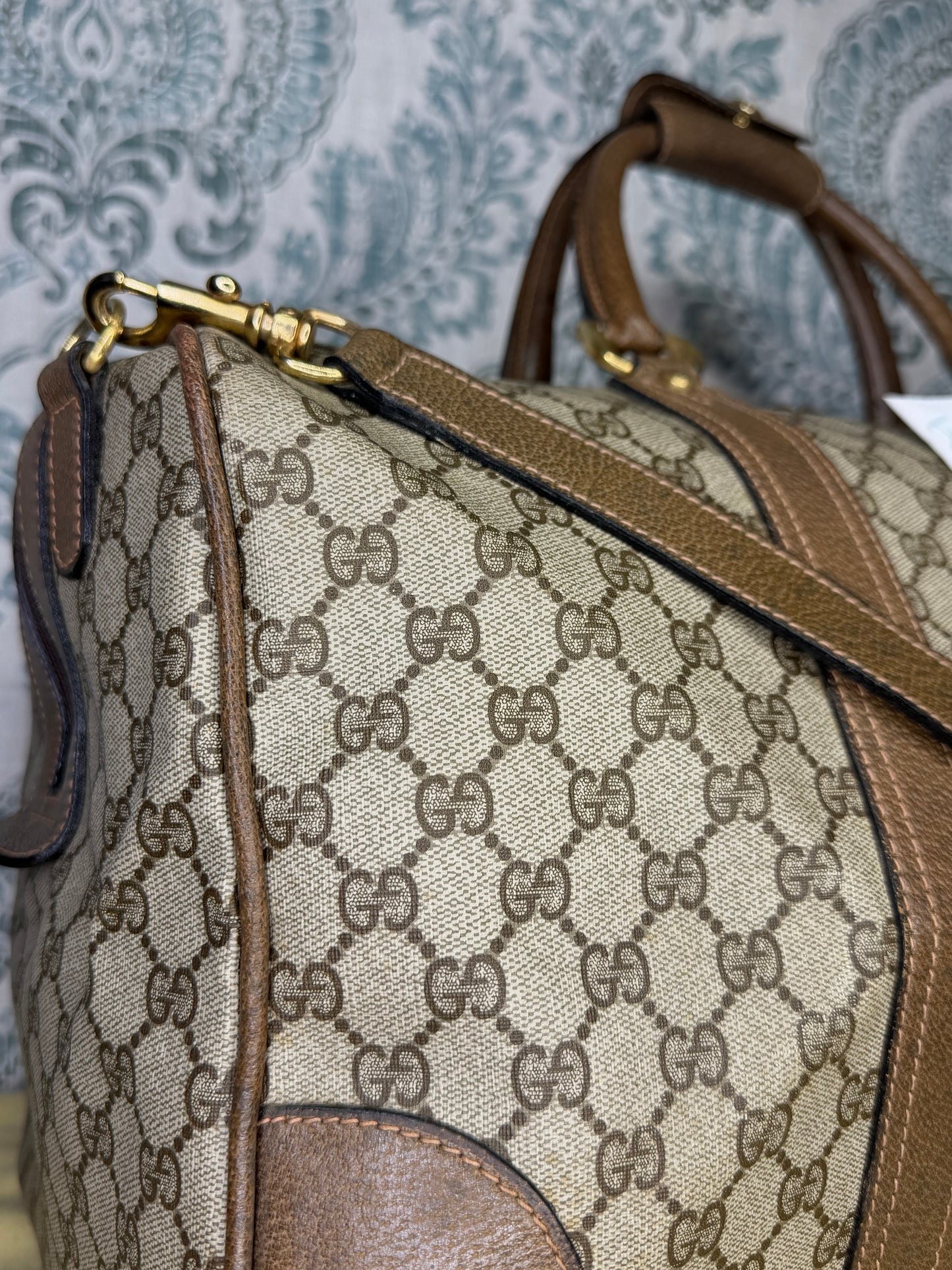 Gucci Vintage Supreme Duffle Bag with Shoulder Strap