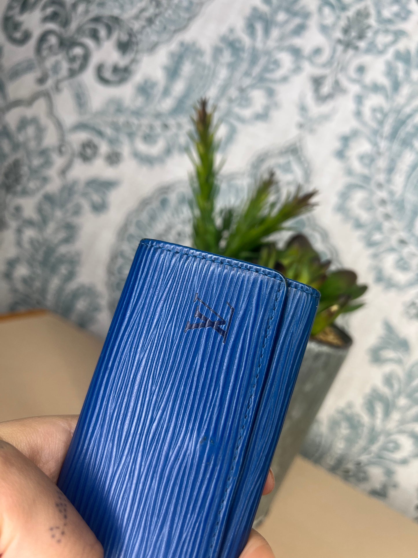 Louis Vuitton Epi Blue 4 Key Holder #2