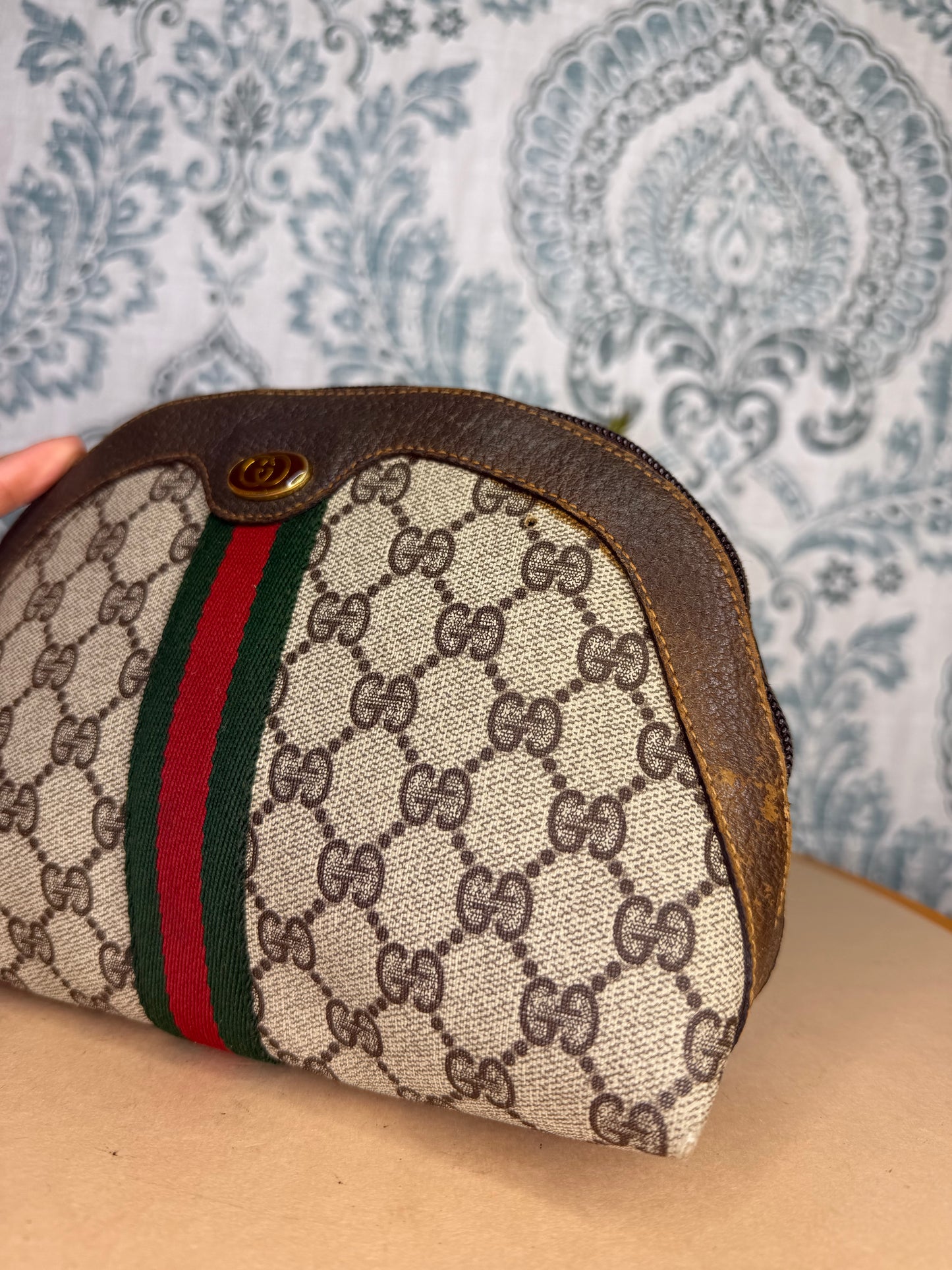 Gucci Supreme Sherry Line Cosmetic Pouch