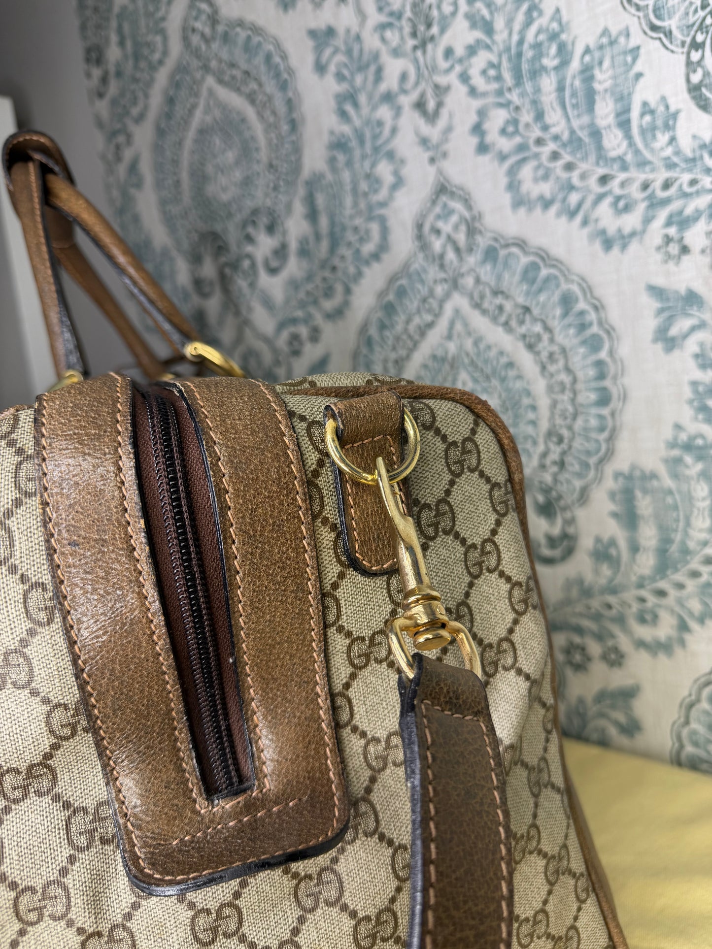 Gucci Vintage Supreme Duffle Bag with Shoulder Strap