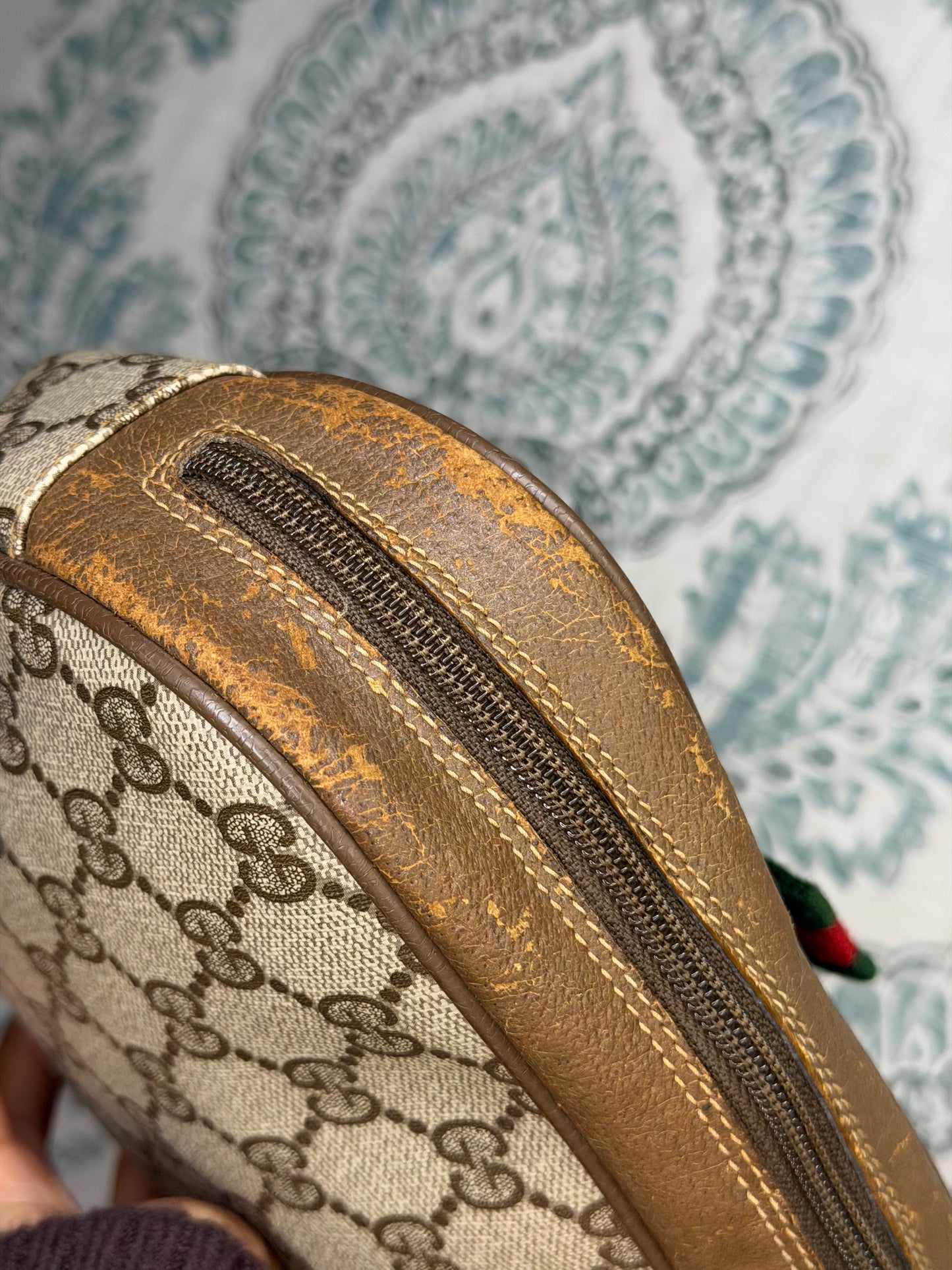 Gucci Supreme Sherry Line Wristlet Clutch
