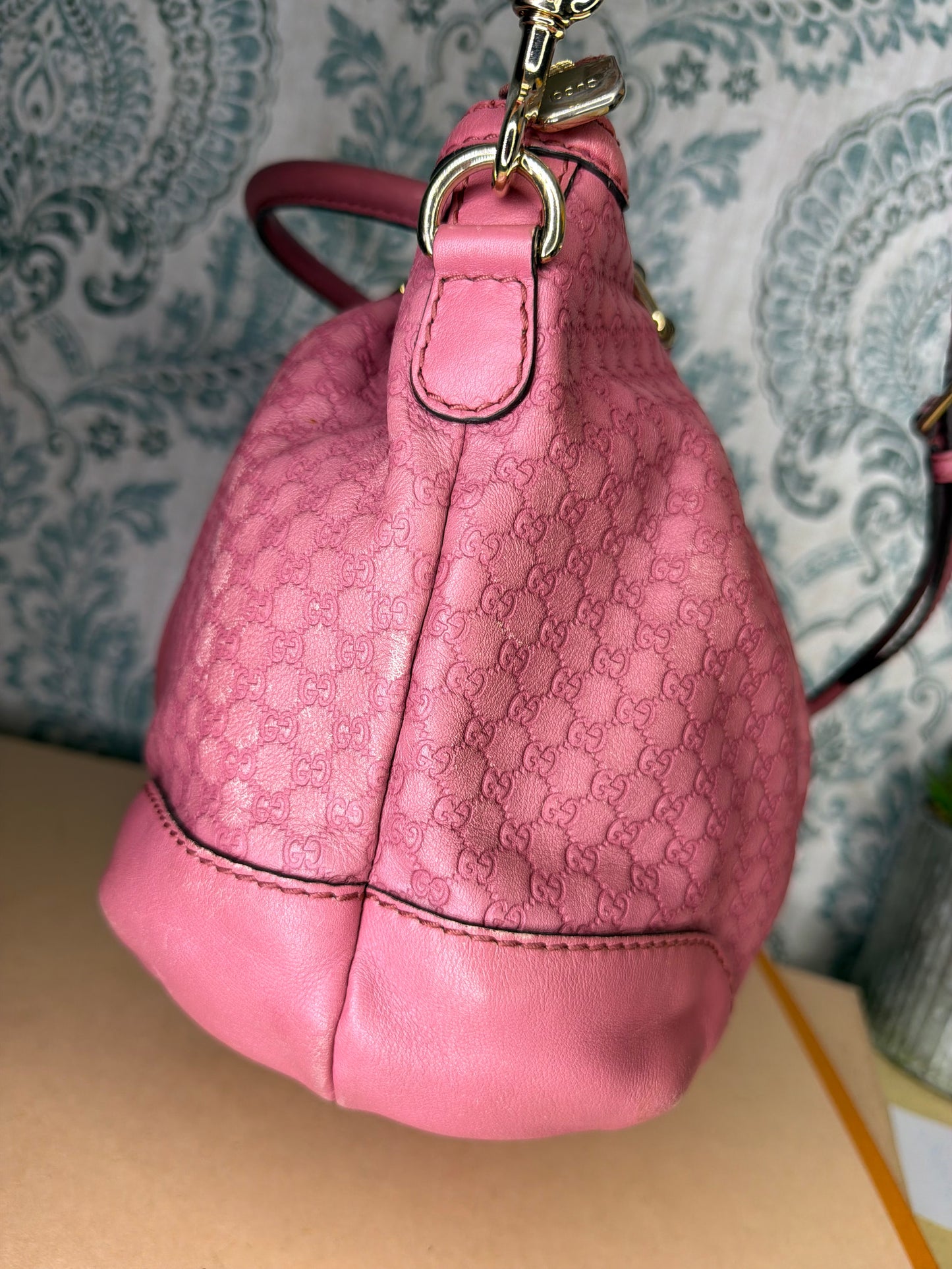 Gucci Pink Micro Guccissima Medium Sukey