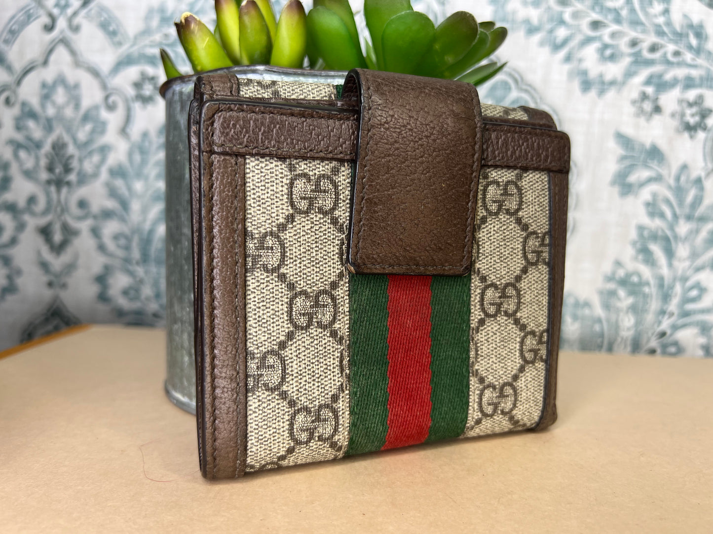 Gucci Ophidia Sherry Line Compact Wallet