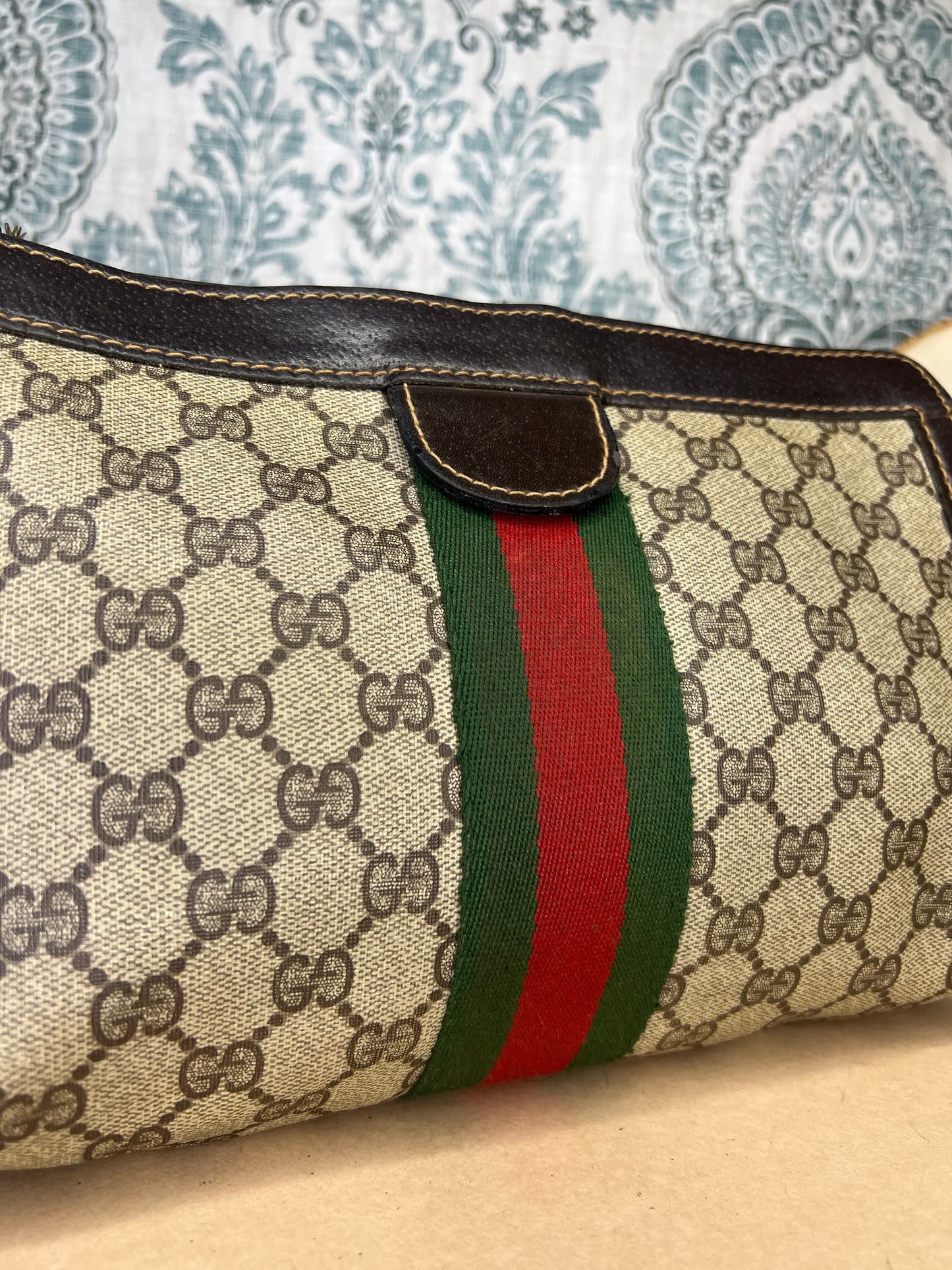 Gucci Parfum Supreme Brown Sherry Line Clutch