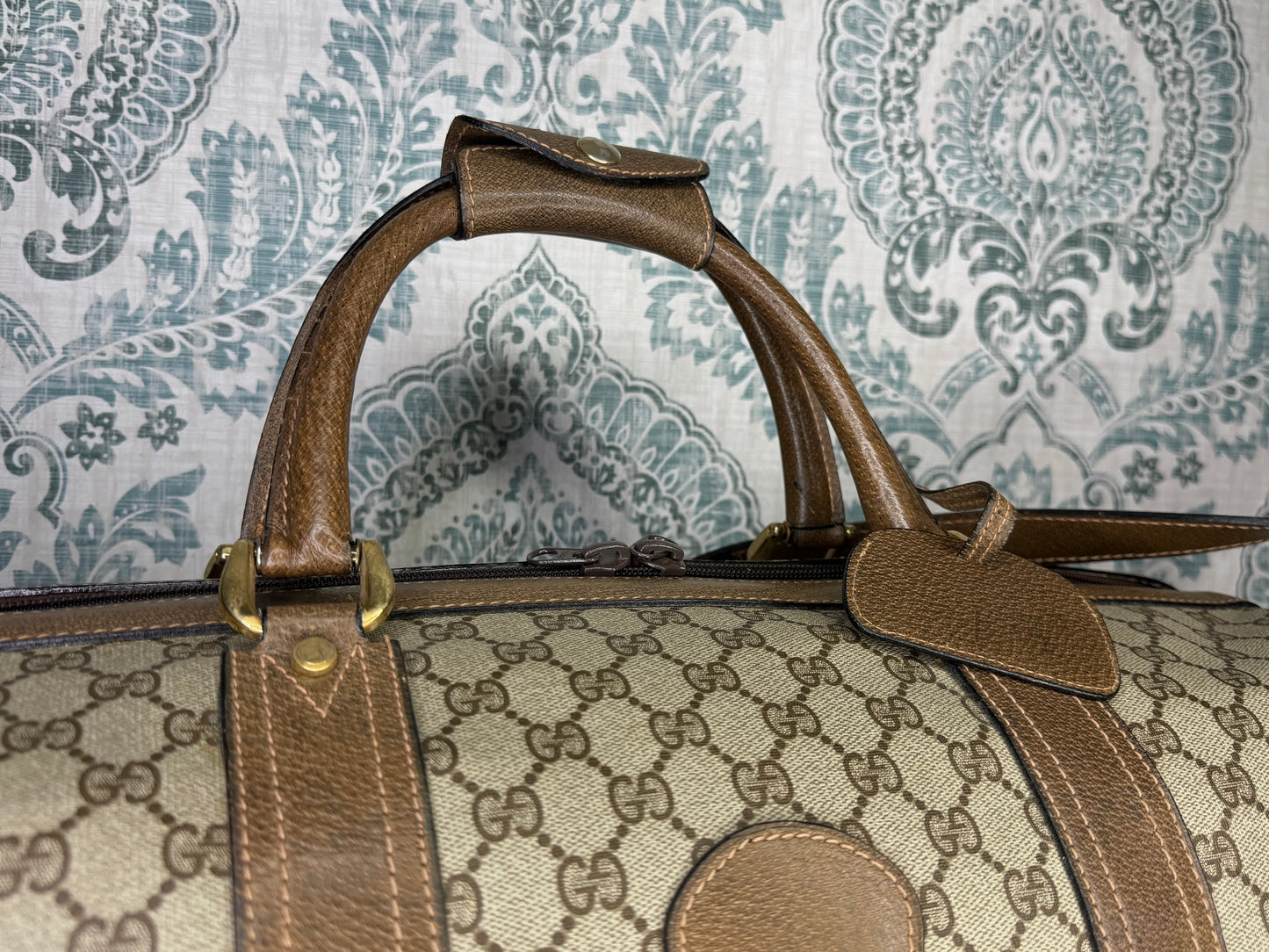 Gucci Vintage Supreme Duffle Bag with Shoulder Strap