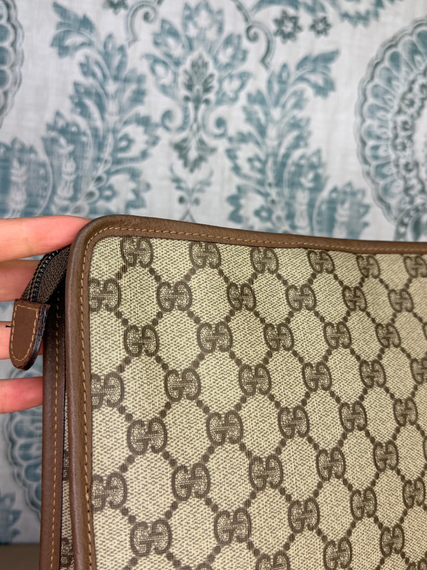 Gucci Supreme Brown Clutch