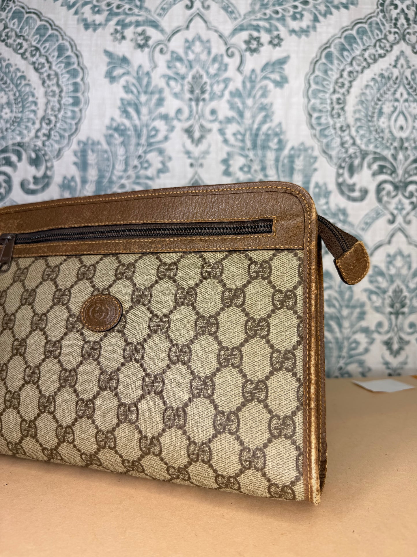 Gucci Supreme Brown Clutch