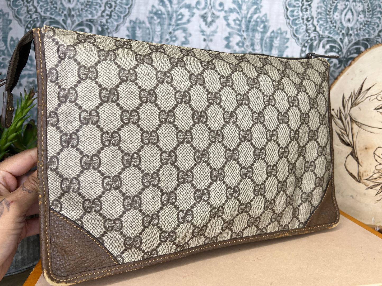 Gucci Brown Vintage Clutch