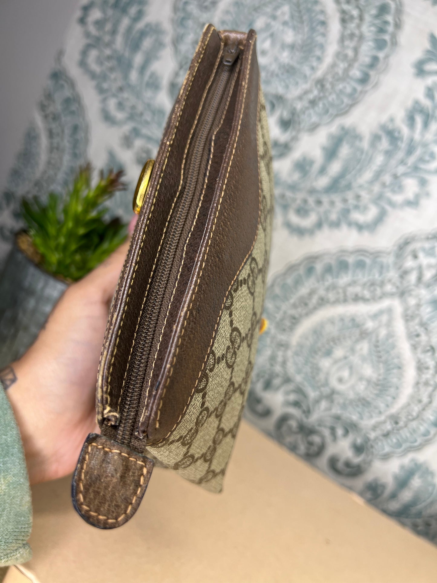 Gucci Brown Vintage Small Pouch