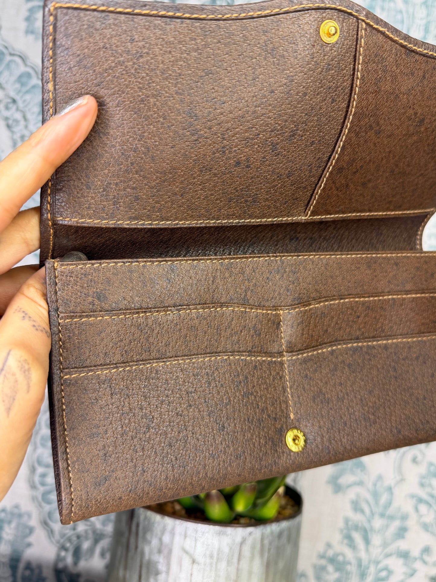 Gucci Canvas Vintage Supreme Long Wallet