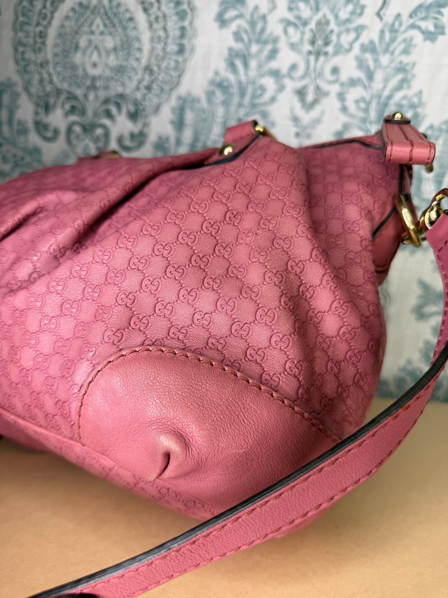 Gucci Pink Micro Guccissima Medium Sukey