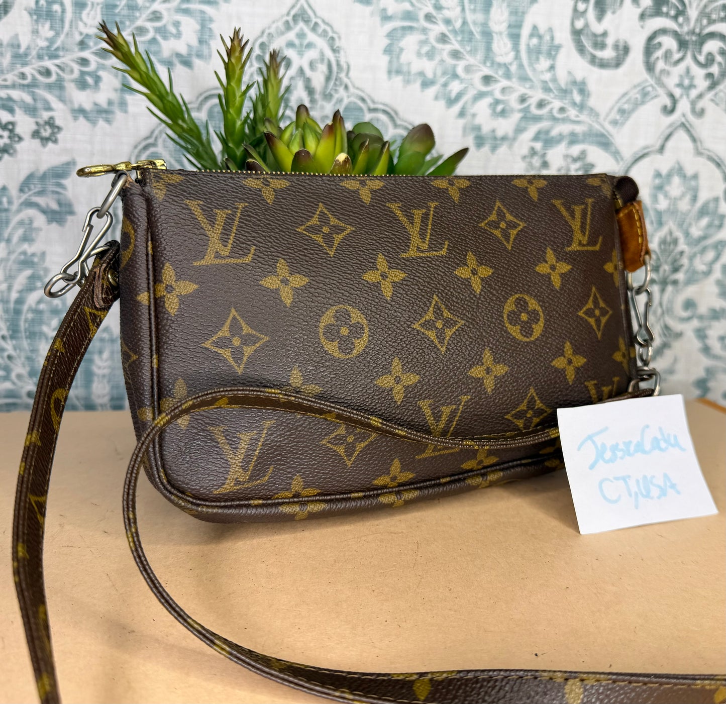 Louis Vuitton Pochette Accessories with Monogram Strap #1