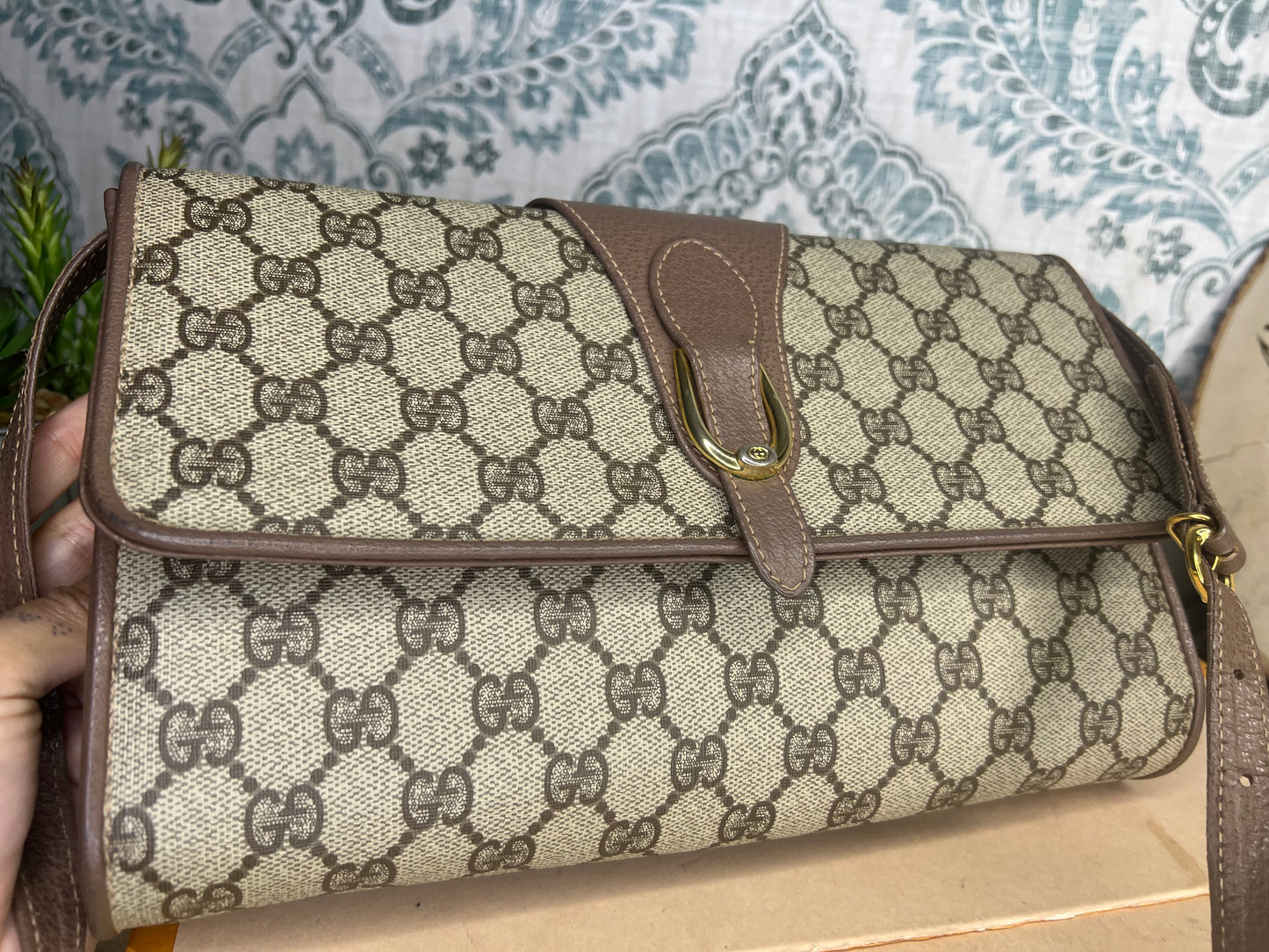 Gucci Supreme Vintage 2way Purse/Clutch