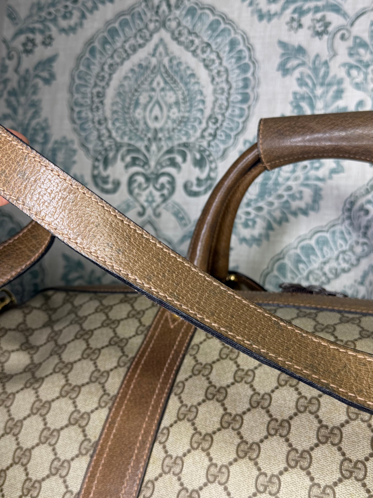 Gucci Vintage Supreme Duffle Bag with Shoulder Strap