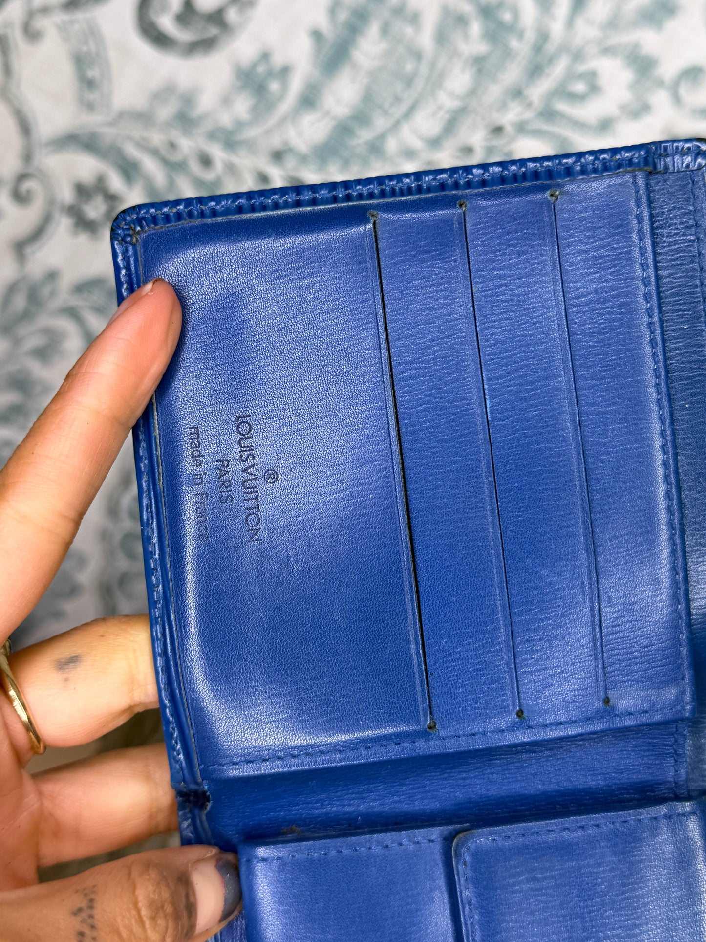 Louis Vuitton Epi Bifold Blue
