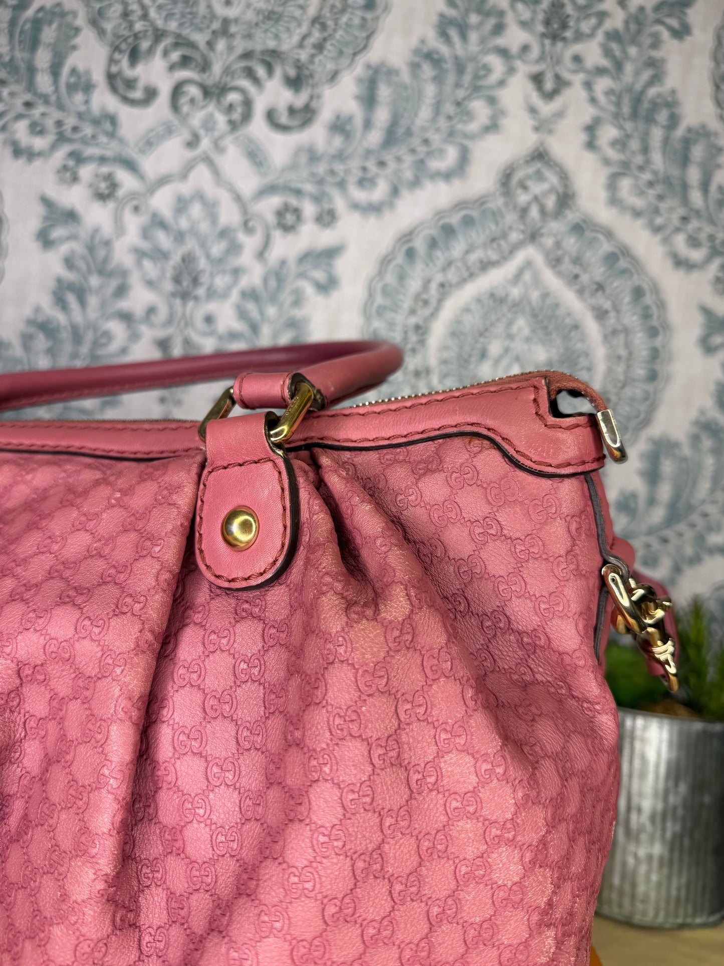 Gucci Pink Micro Guccissima Medium Sukey