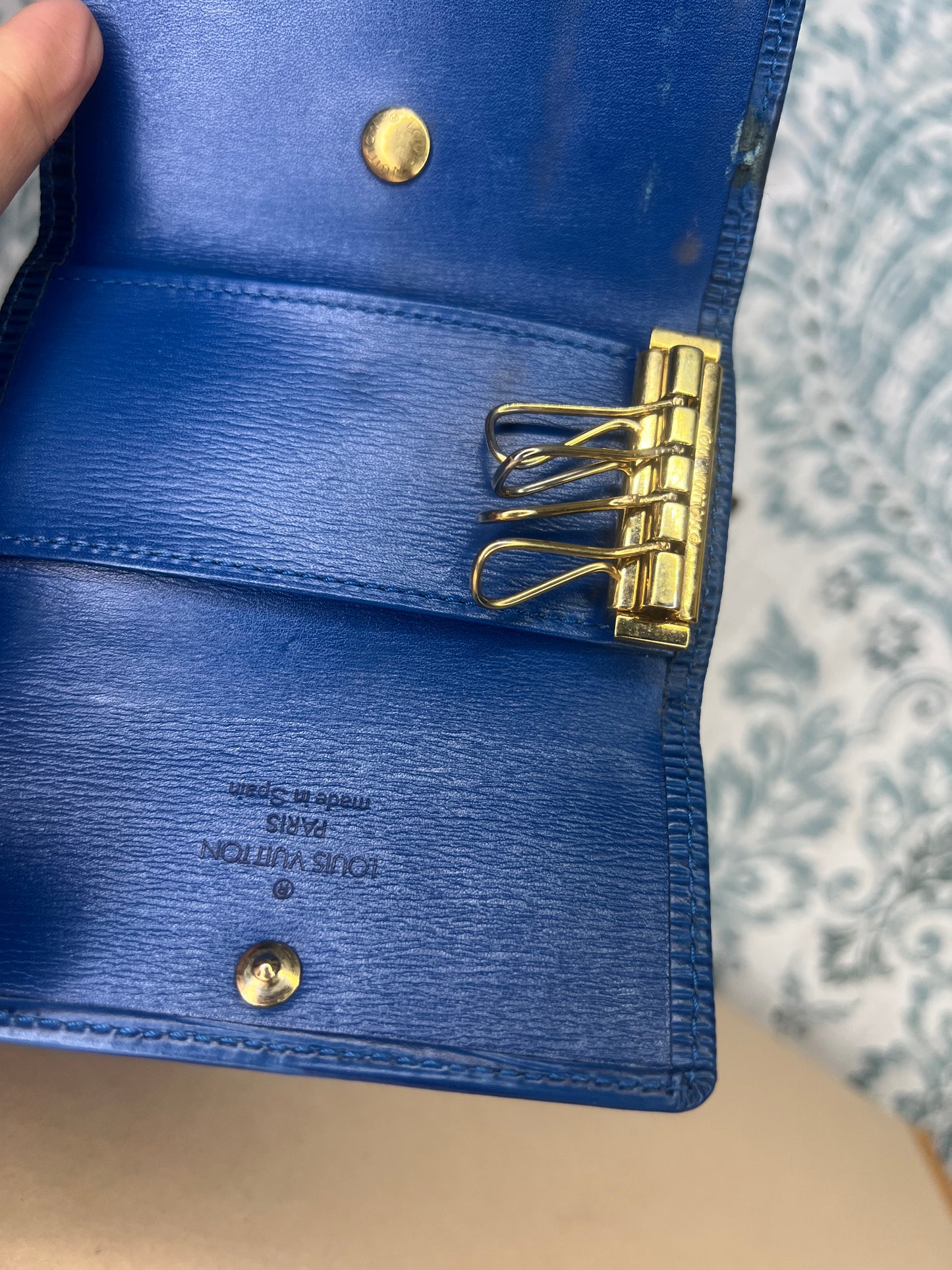 Louis Vuitton Epi Blue 4 Key Holder #2
