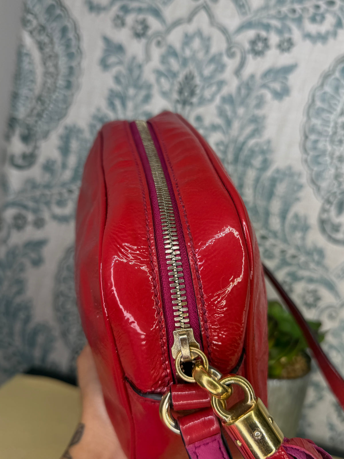 Gucci Red Soho Disco Patent Leather Crossbody