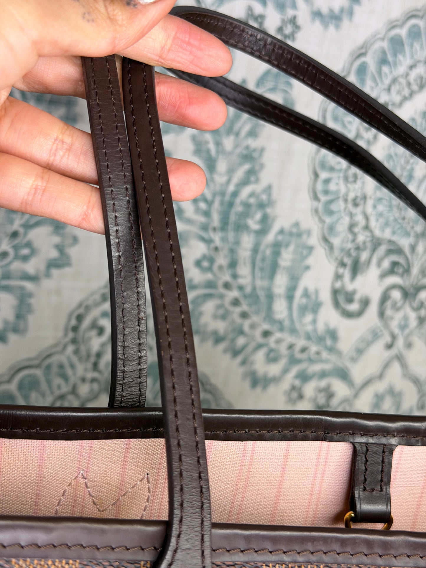 Louis Vuitton Damier Ebene Neverfull MM Rose Ballerine