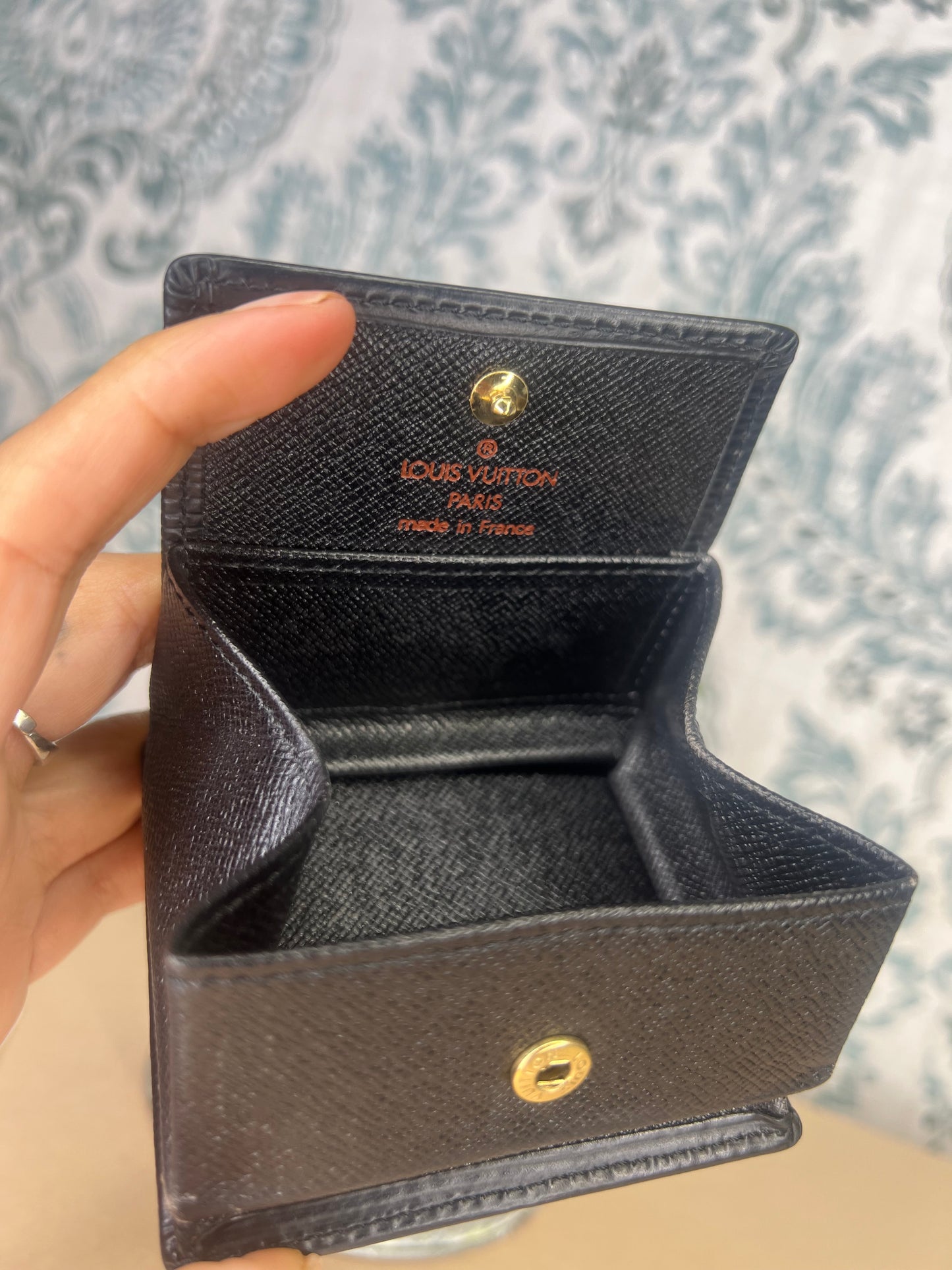 Louis Vuitton Black Epi Porte Monnaie Boite Jewelry/Coin Pouch