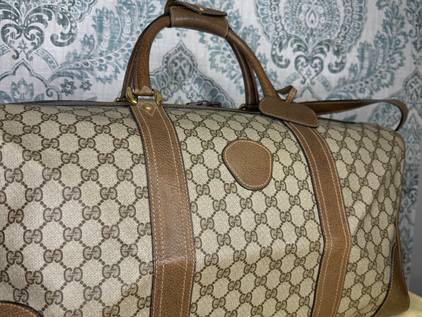 Gucci Vintage Supreme Duffle Bag with Shoulder Strap