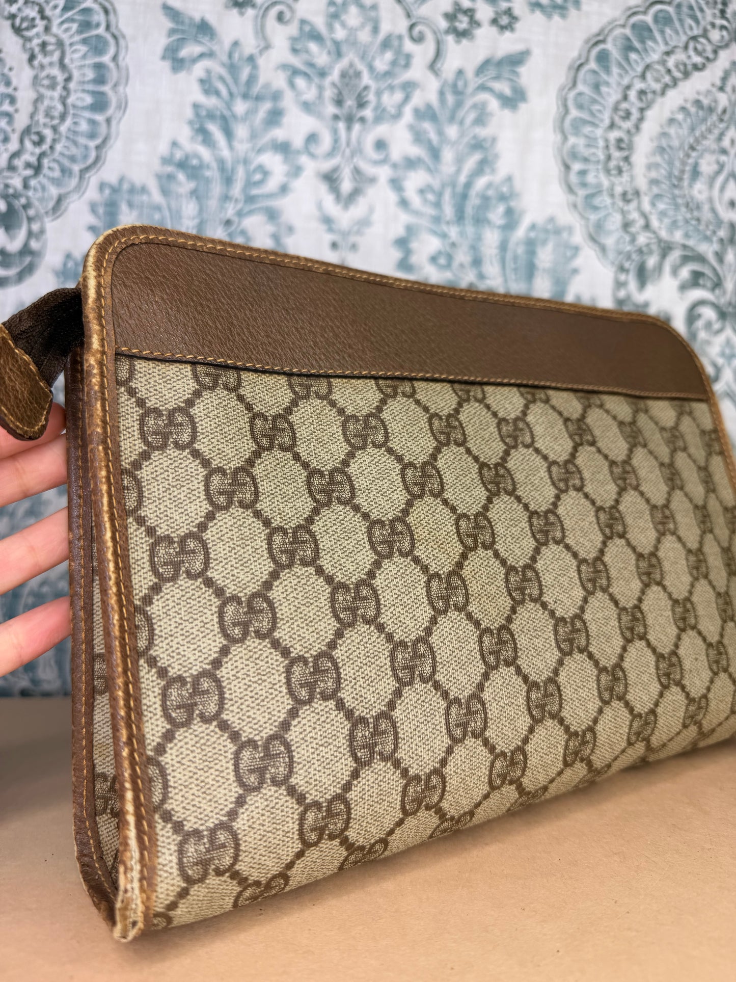 Gucci Supreme Brown Clutch
