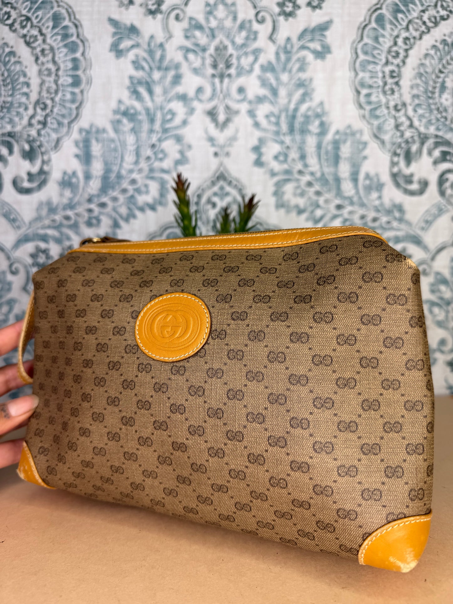 Gucci Micro GG Tan Clutch