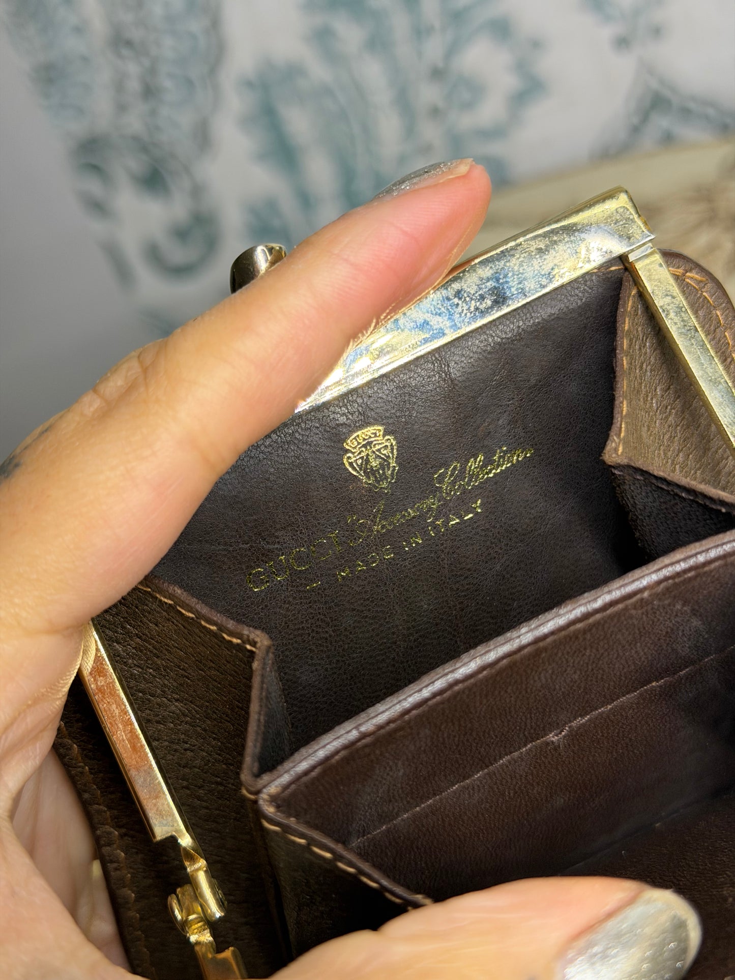 Gucci Vintage Sherry Line Kiss Lock Coin Purse