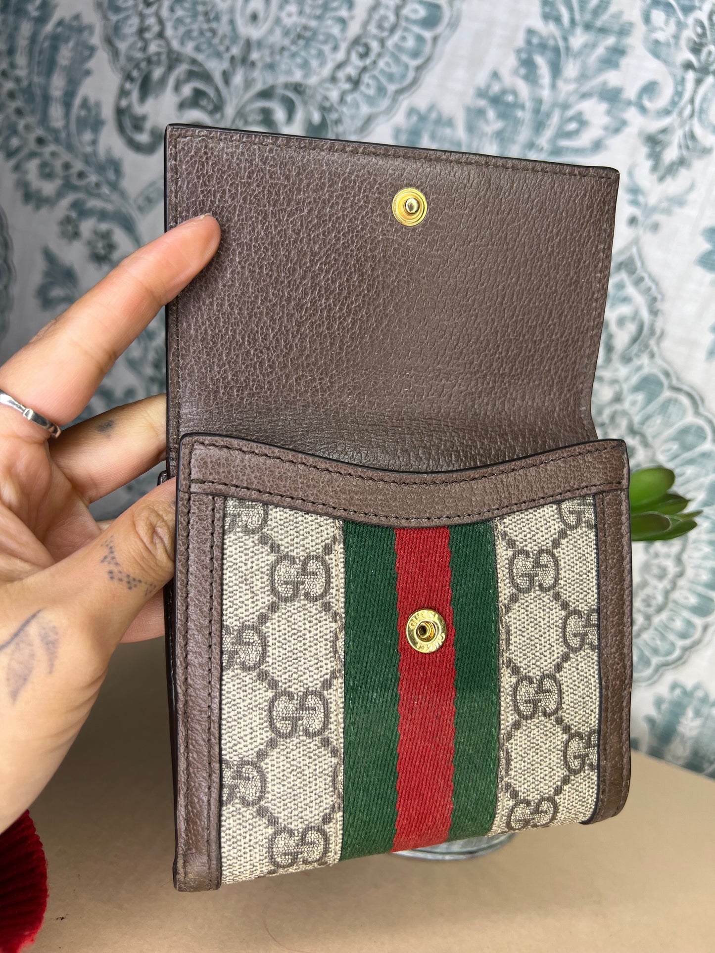 Gucci Ophidia Sherry Line Compact Wallet