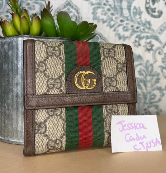 Gucci Ophidia Sherry Line Compact Wallet