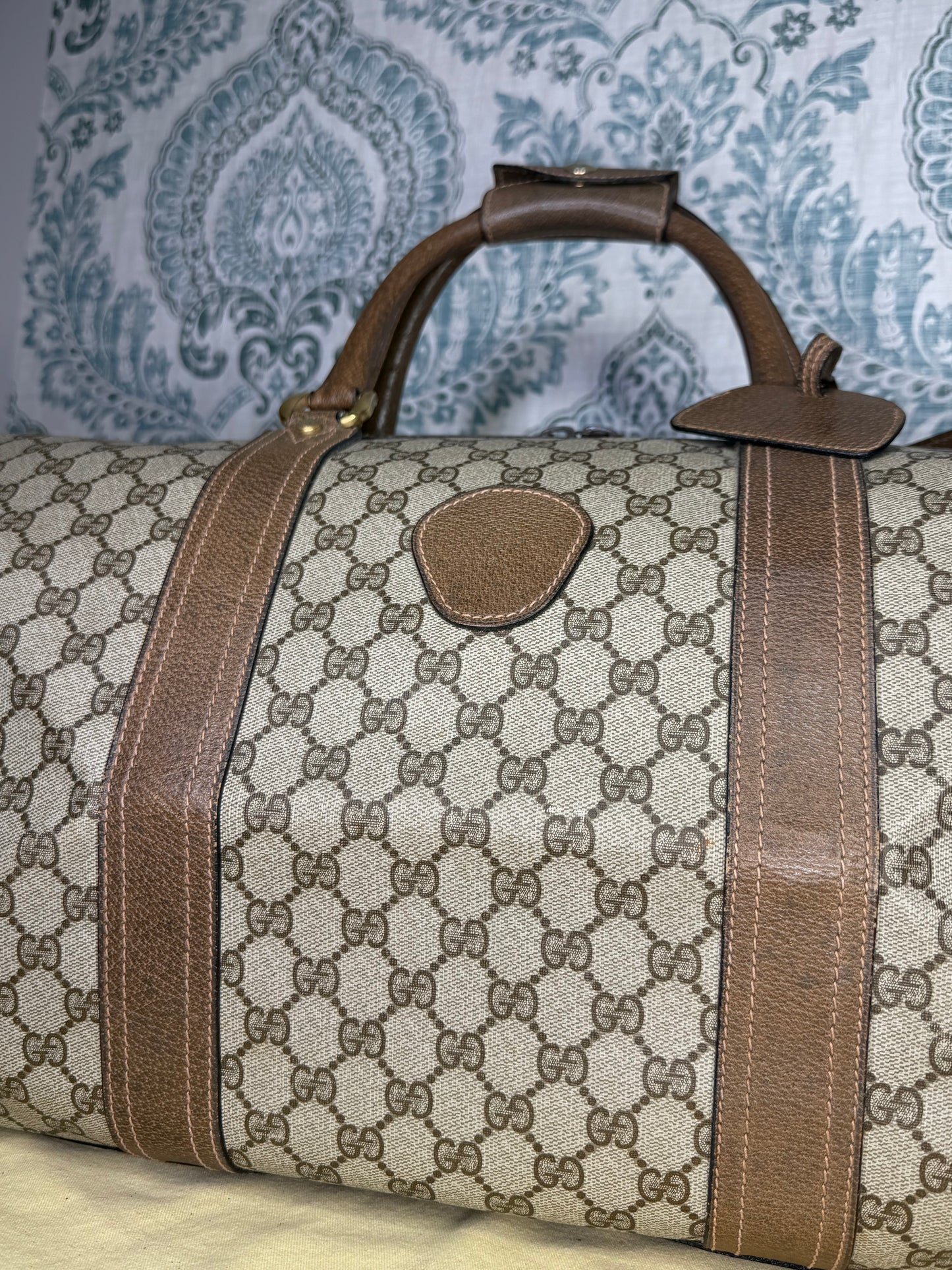 Gucci Vintage Supreme Duffle Bag with Shoulder Strap
