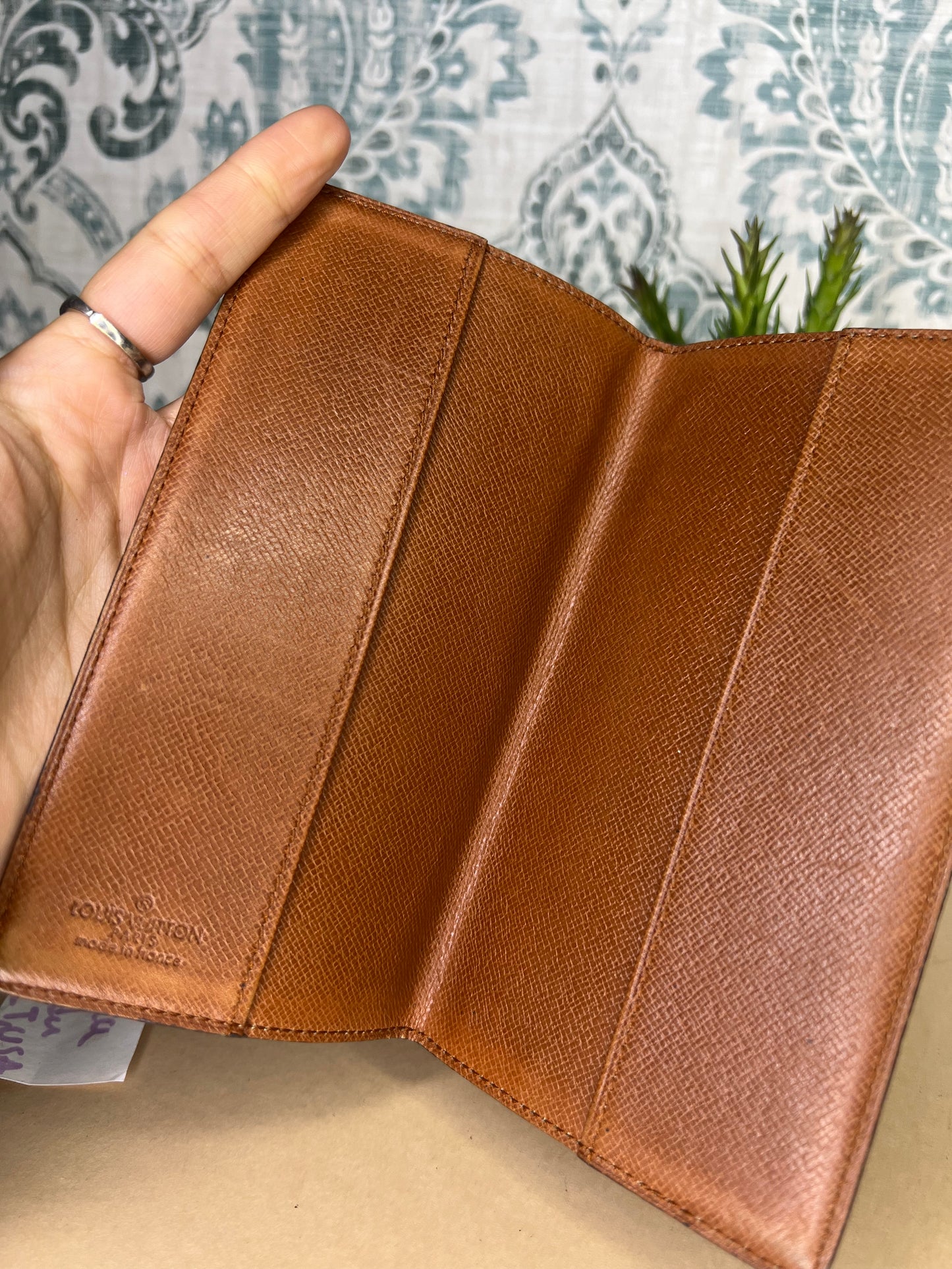 Louis Vuitton Monogram Vertical Checkbook Holder