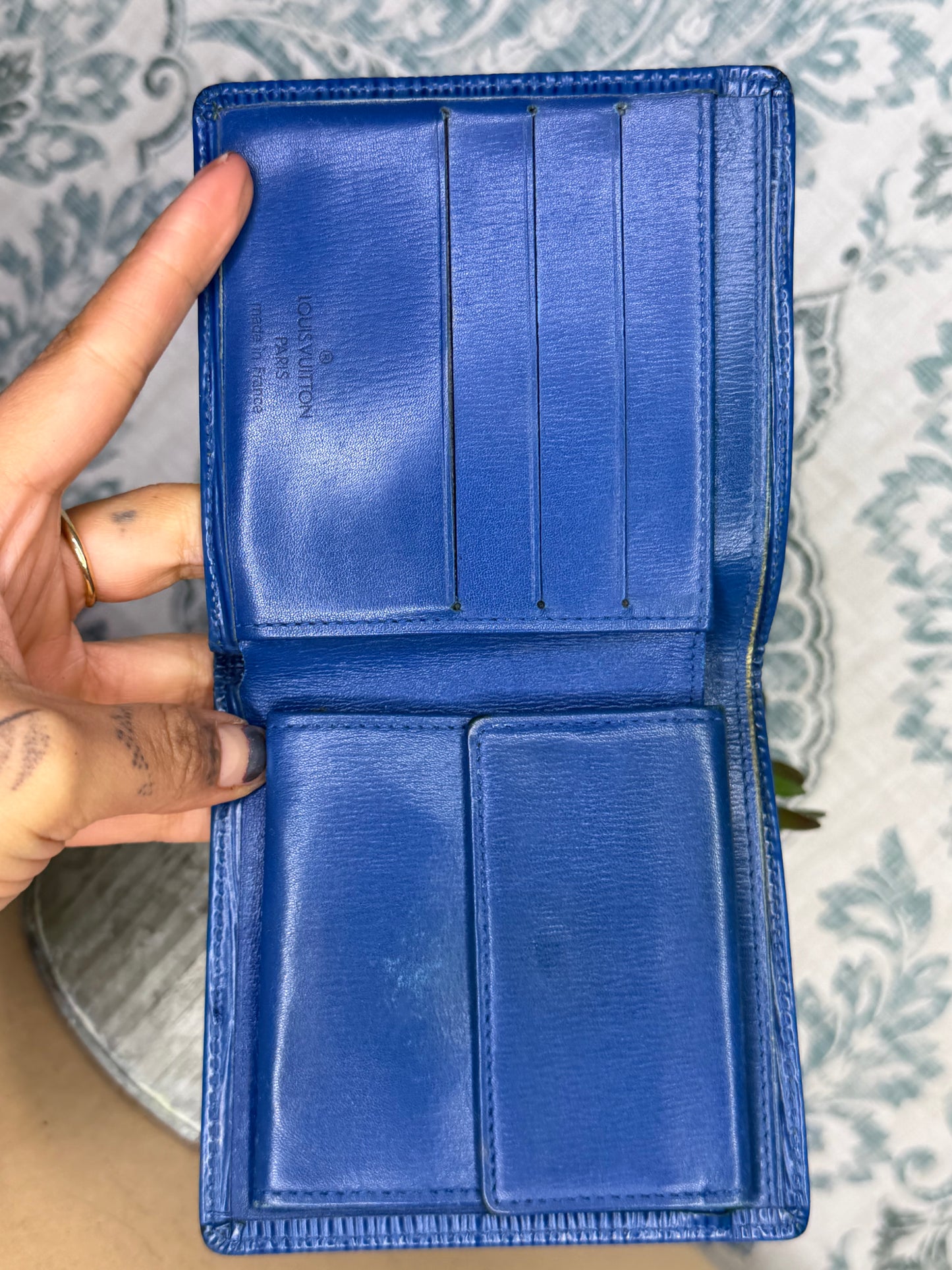 Louis Vuitton Epi Bifold Blue