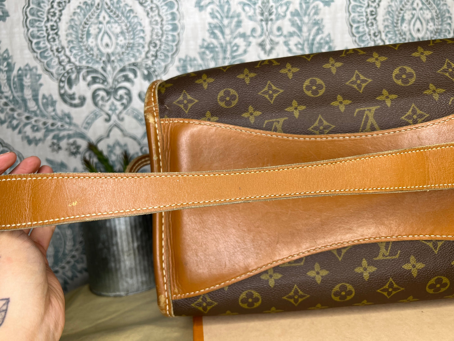 Louis Vuitton French Company Vintage Train Case / Cosmetic Case
