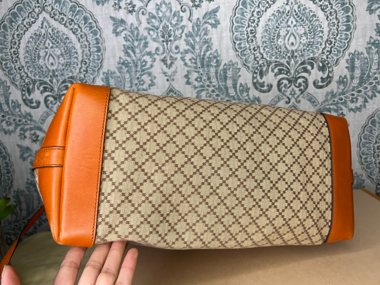 Gucci Diamante Orange Medium Tote with Pouch