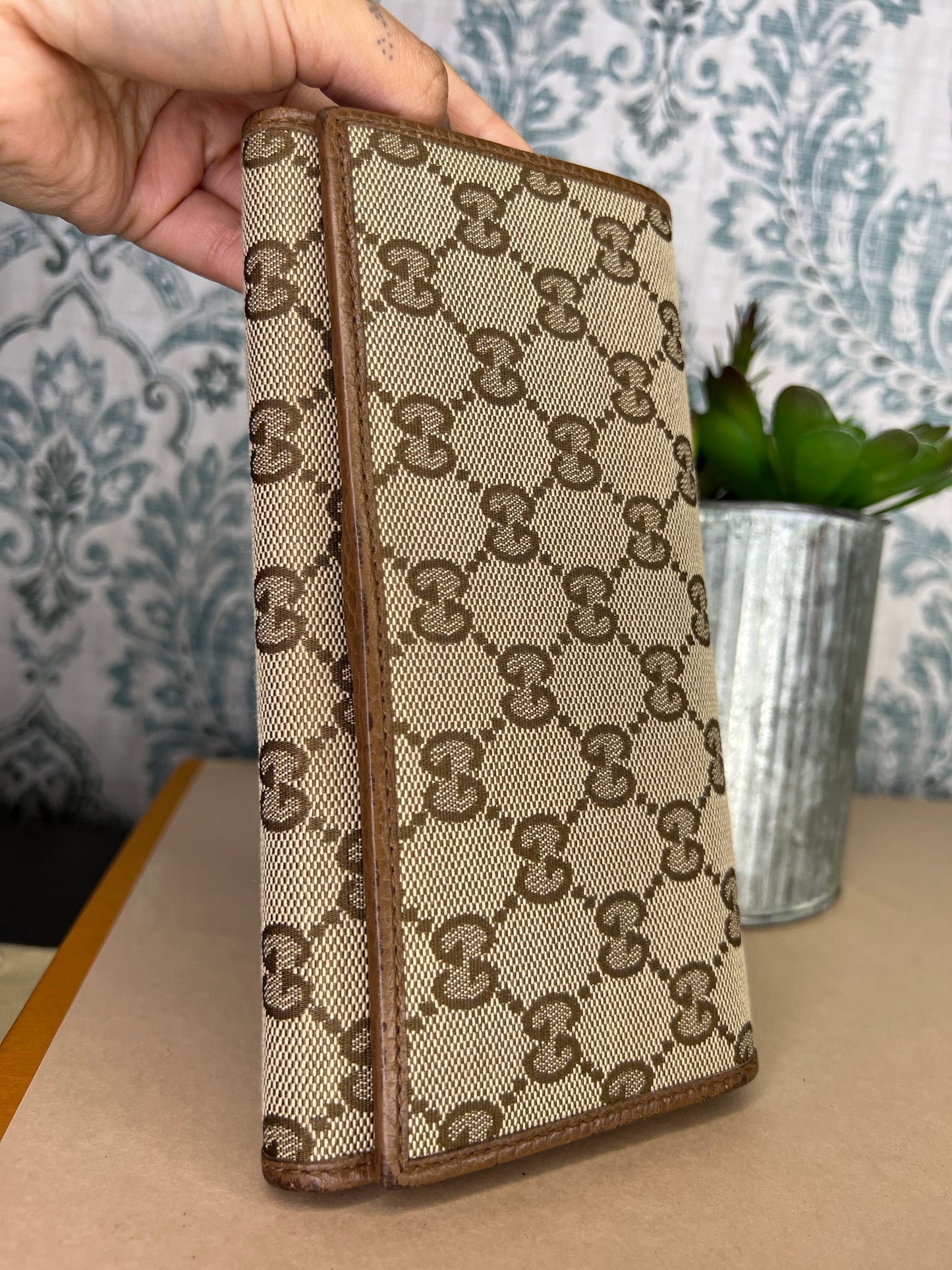 Gucci Canvas Flap Wallet