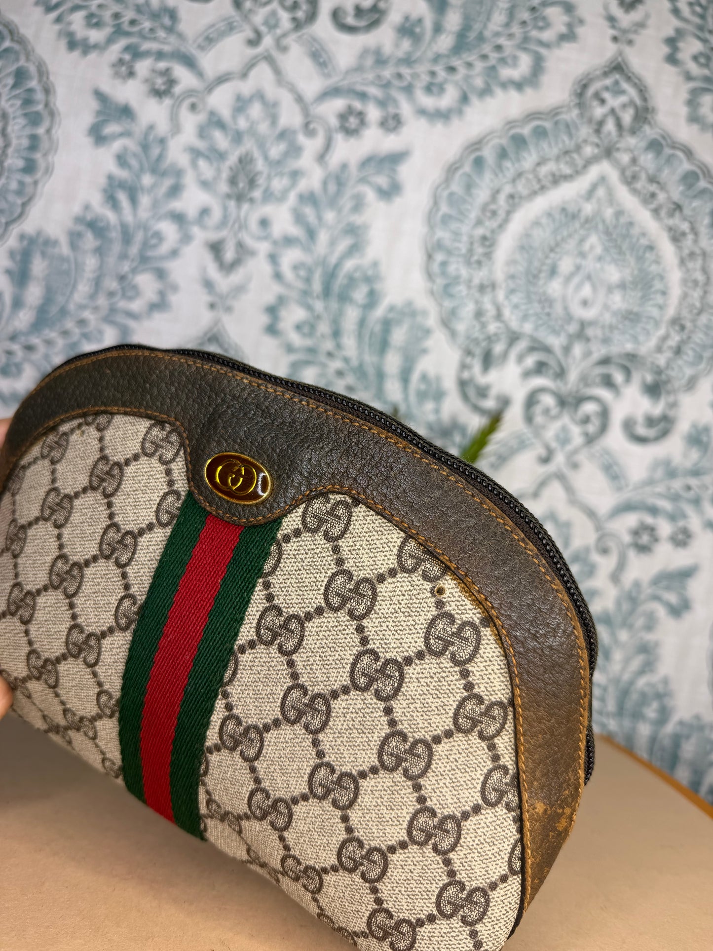 Gucci Supreme Sherry Line Cosmetic Pouch