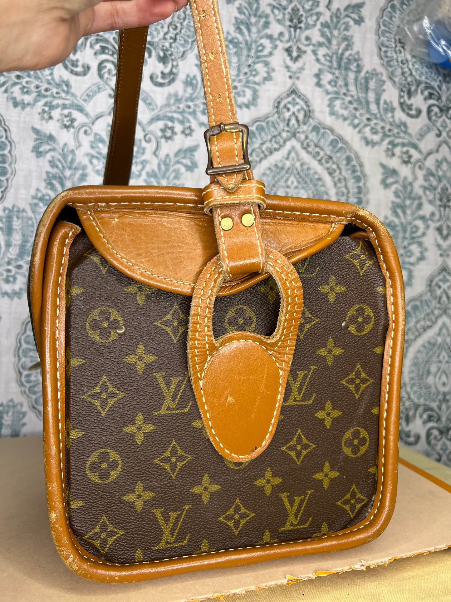 Louis Vuitton French Company Vintage Train Case / Cosmetic Case