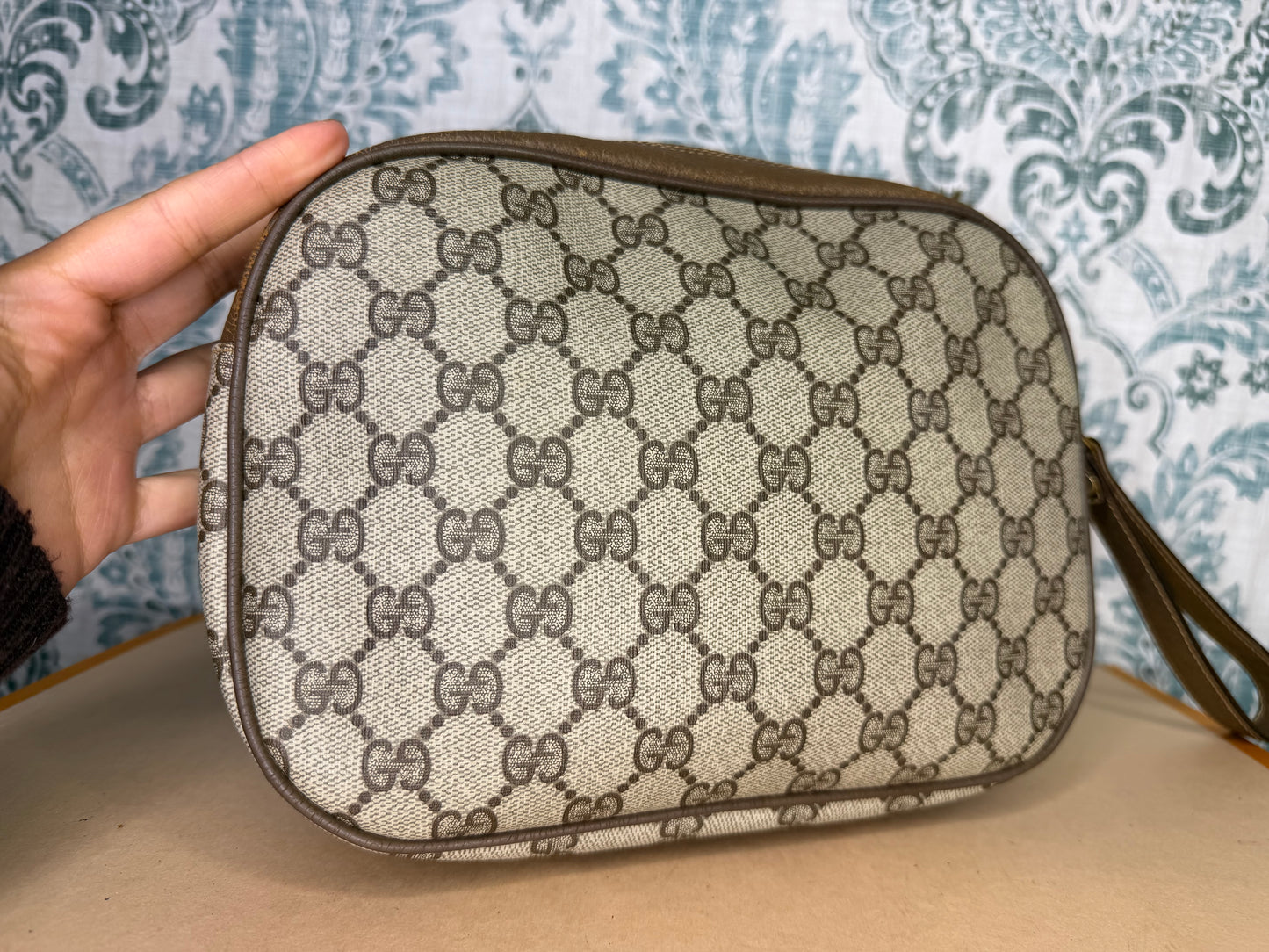 Gucci Supreme Sherry Line Wristlet Clutch