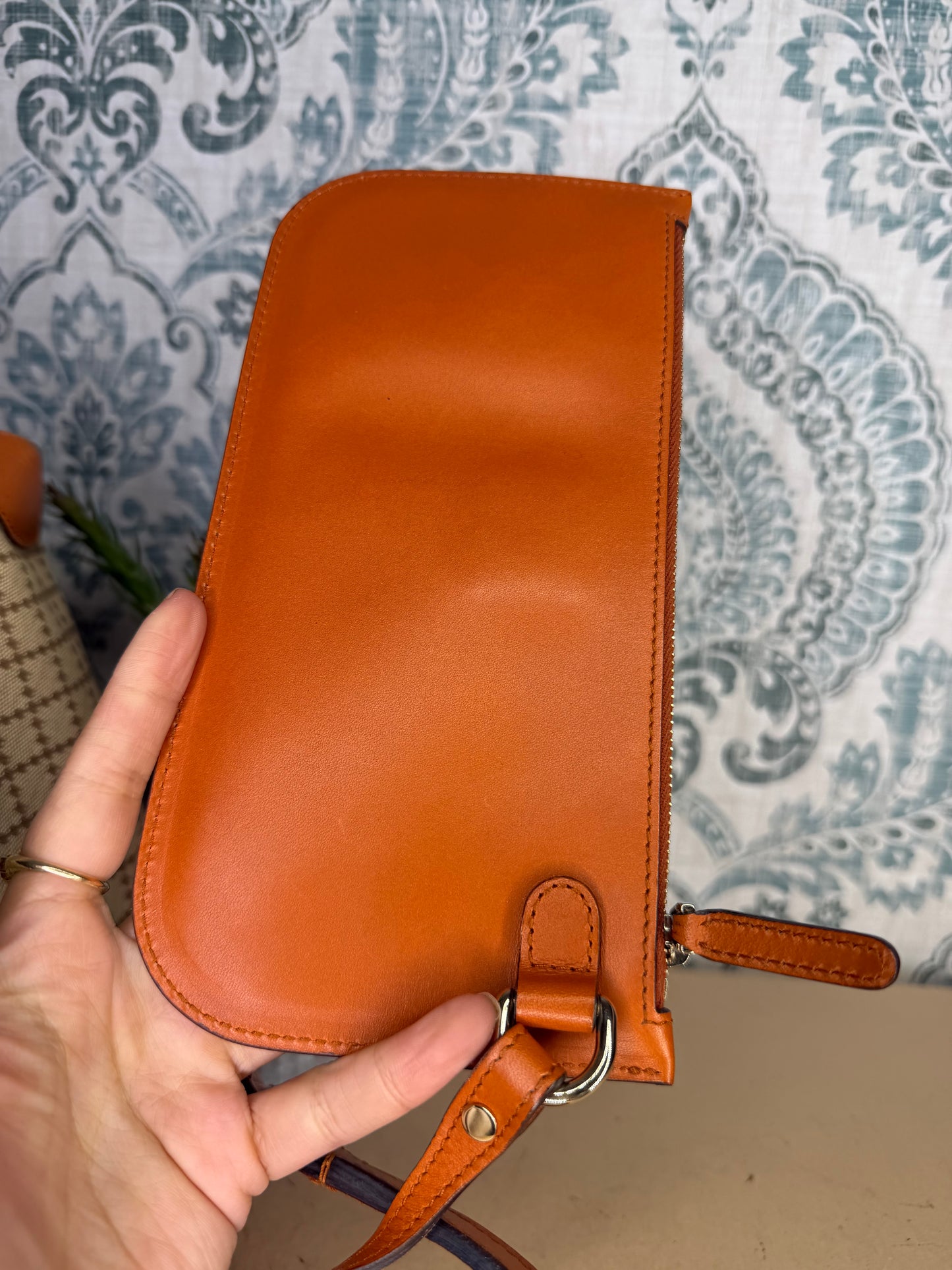 Gucci Diamante Orange Small Tote with Pouch