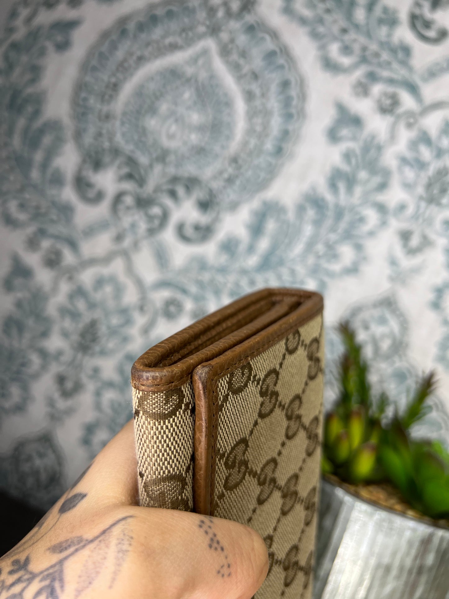 Gucci Canvas Flap Wallet