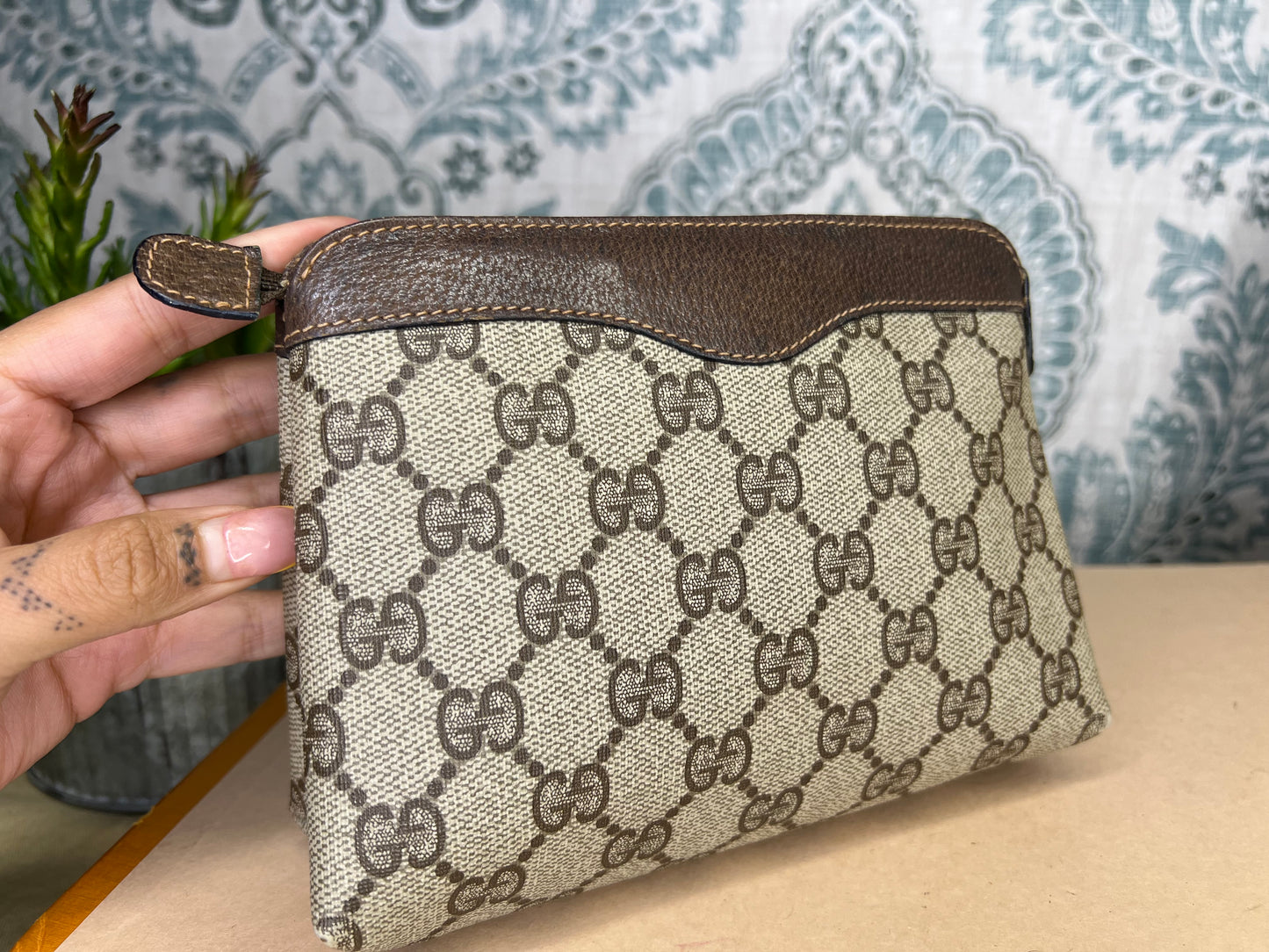 Gucci Brown Vintage Small Pouch