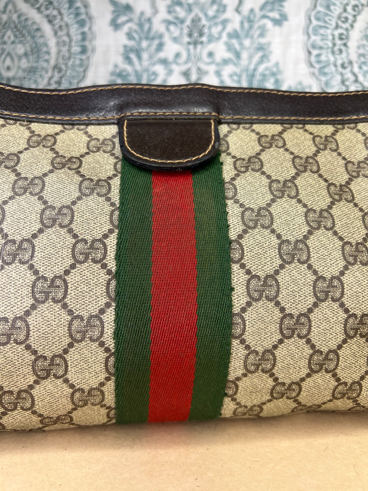 Gucci Parfum Supreme Brown Sherry Line Clutch