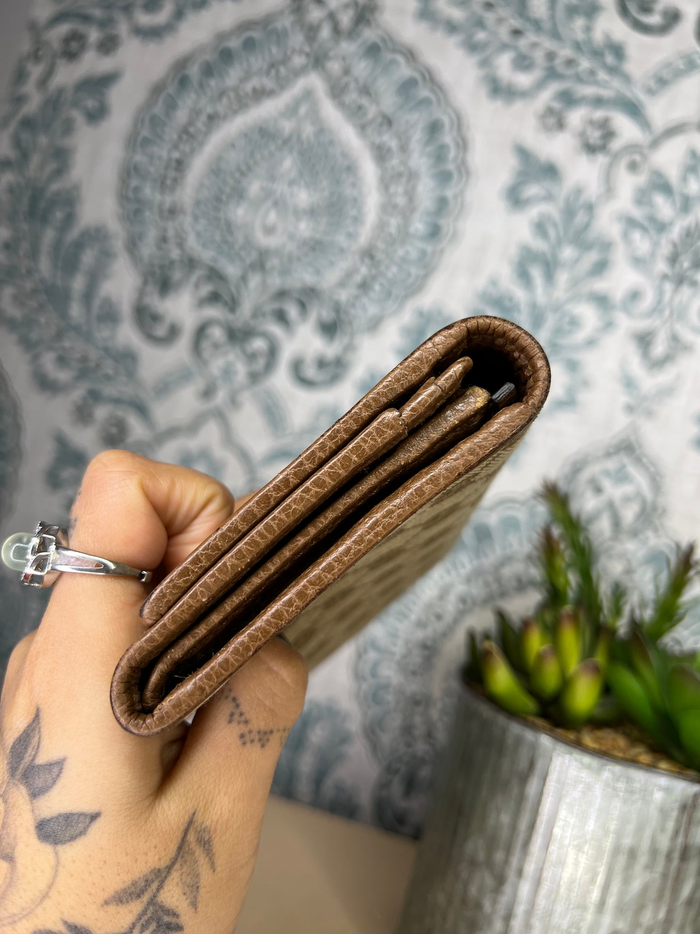 Gucci Canvas Flap Wallet