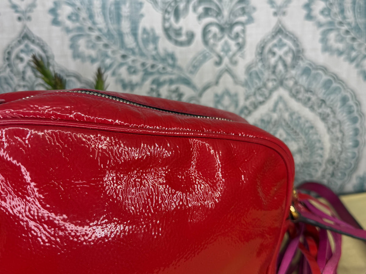 Gucci Red Soho Disco Patent Leather Crossbody