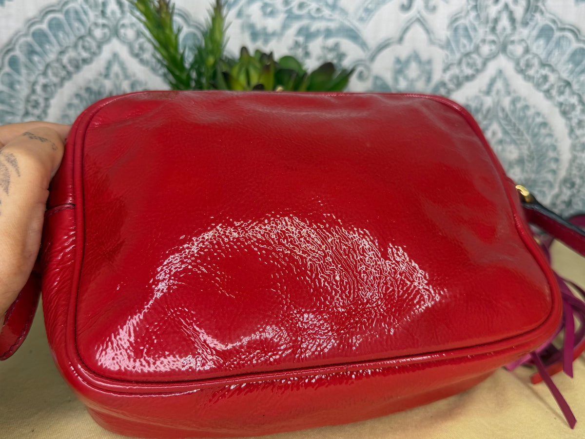 Gucci Red Soho Disco Patent Leather Crossbody