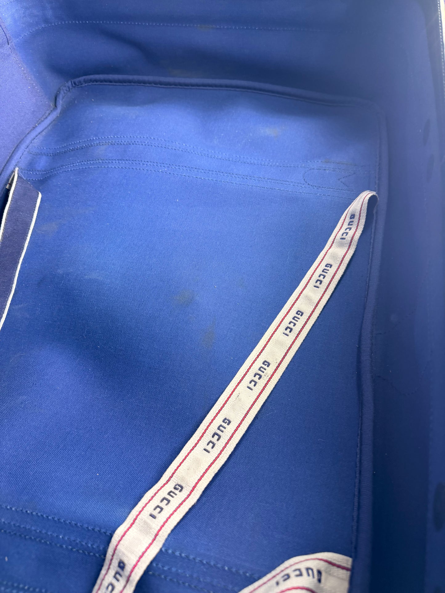 Gucci Navy Sherry Line Soft Suitcase
