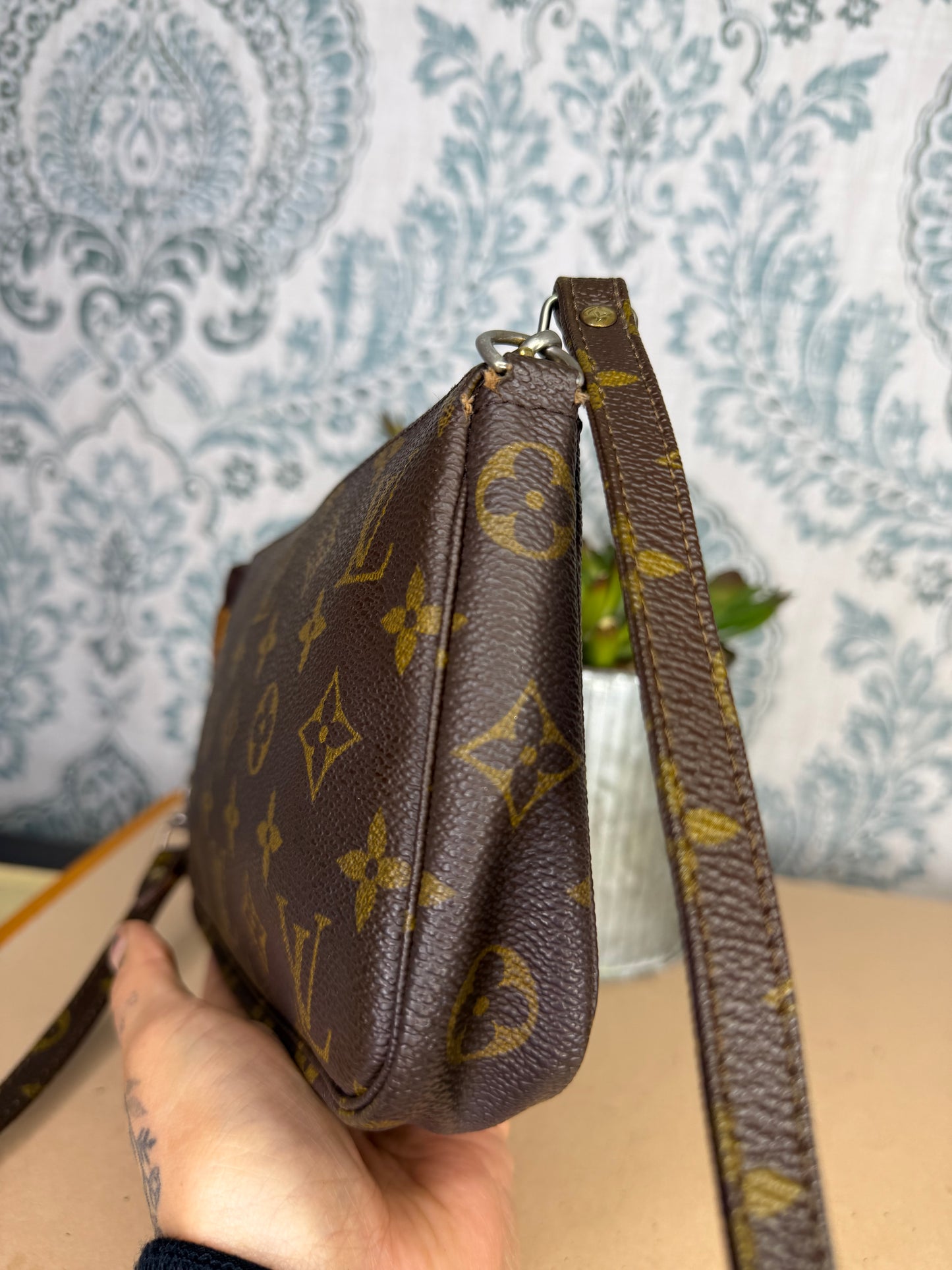 Louis Vuitton Pochette Accessories with Monogram Strap #1